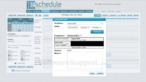 eSchedule Small Screenshot 2